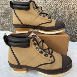 PRO-LINE Men's Fishing Wading Boots Steel Shank Nylon Brown Men's Size 10 CLEAN